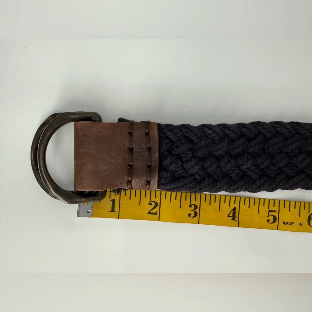 Hollister Braided Woven Cloth Double‎ Loop Belt L/XL